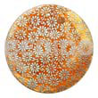 Round 40mm Orange Hammershell Handpainted