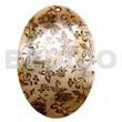 50mm Oval Kabibe Shell Handpainted