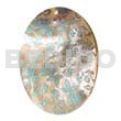 Oval 50mm Kabibe Shell Handpainted