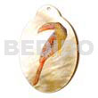 Oval MOP 45mm Handpainted Embossed