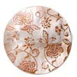 Round 40mm Hammershell Handpainted Design