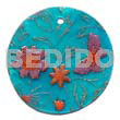 Round 40mm Aqua Blue Hammershell