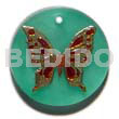 Round Aqua Blue 30mm Hammershell