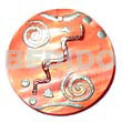 55mm Handppainted / Embossed Peach