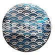 Round 40mm Hammershell Handpainted Design