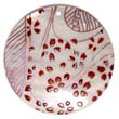 Round 40mm Hammershell Handpainted Design