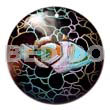 Round 40mm Blacktab Handpainted Design