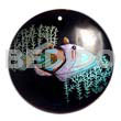 Round 40mm Blacktab Handpainted Design