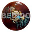 Round 40mm Blacktab Handpainted Design