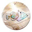 Round 40mm Hammershell Handpainted Design