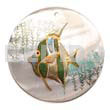 Round 40mm Hammershell Handpainted Design