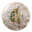 Round 40mm Hammershell Handpainted Design