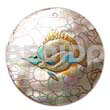 Round 40mm Hammershell Handpainted Design