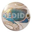 Round 40mm Hammershell Handpainted Design