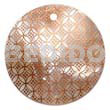 Round 40mm Hammershell Handpainted Design