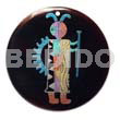 Round 40mm Blacktab Handpainted Design