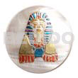 Round 40mm Hammershell Handpainted Design