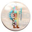 Round 40mm Hammershell Handpainted Design