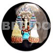 Round 40mm Blacktab Handpainted Design