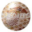 Round 40mm Hammershell Handpainted Design
