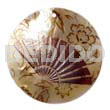 Round 40mm Hammershell Handpainted Design