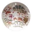 Round 40mm Hammershell Handpainted Design