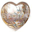 Heart 45mm Hammershell Handpainted Design