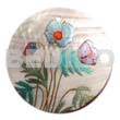 Round 50mm Kabibe Shell Handpainted