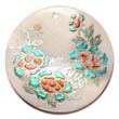 Round 50mm Kabibe Shell Handpainted