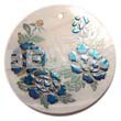 Round 50mm Kabibe Shell Handpainted