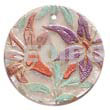 Round 40mm Hammershell Handpainted Design