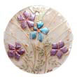Round 40mm Hammershell Handpainted Design