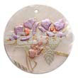 Round 40mm Hammershell Handpainted Design
