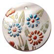 Round 40mm Hammershell Handpainted Design