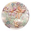 Round 40mm Hammershell Handpainted Design