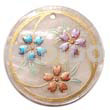 Round 40mm Hammershell Handpainted Design