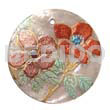 Round 40mm Hammershell Handpainted Design