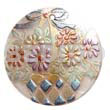 Round 40mm Hammershell Handpainted Design