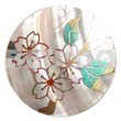Round 50mm Kabibe Shell Handpainted