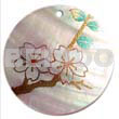 Round 50mm Kabibe Shell Handpainted
