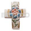 Cross 45mmx20mm Kabibe Shell Handpainted