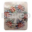 Rectangular 45mmx35mm Kabibe Shell Handpainted