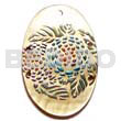 Oval 45mm MOP Handpainted Design