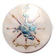 Round 50mm Kabibe Shell Handpainted