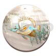 Round 40mm Kabibe Shell Handpainted