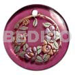 Round 40mm Transparent Violet Resin