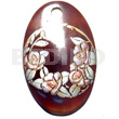 Oval 50mmx40mm Blacktab Shell Handpainted