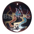 Round 50mm Blacktab Shell Handpainted