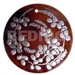 Round 50mm Blacktab Shell Handpainted