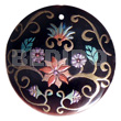 Round 50mm Blacktab Shell Handpainted